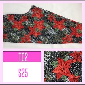 new llr poinsettia holiday tc2 leggings